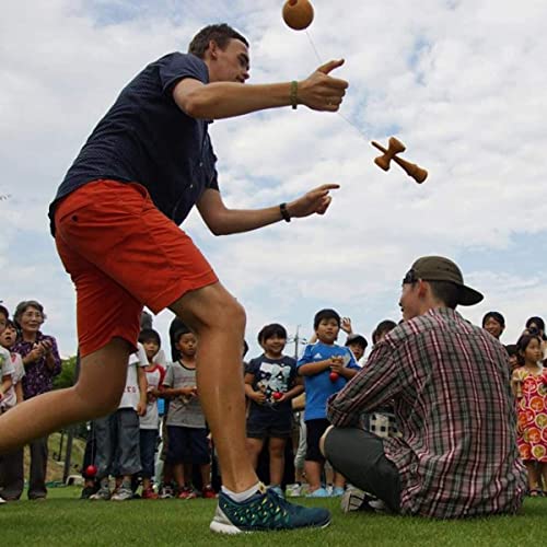 Heculos Kendama Set of 4 (Red, Blue, Yellow, Purple) Kendama for Kendama Classes, Practice, and Competition