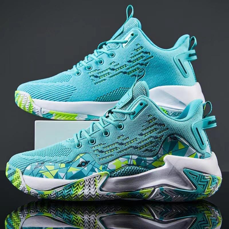Men's Summer High-Top Knit Mesh Camo Basketball Sports Shoes, Trendy Footwear For Youth.