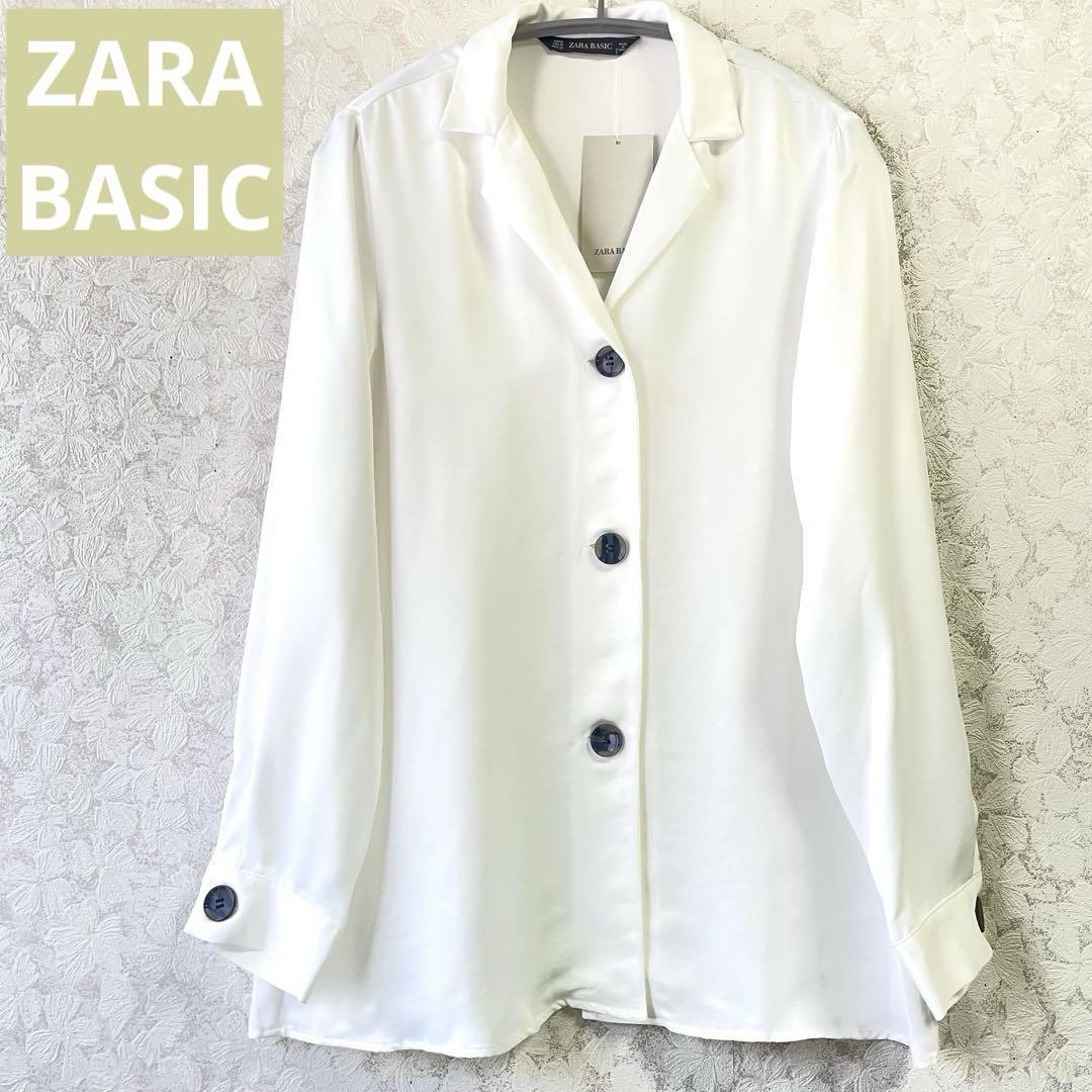 

[USED] ZARA BASIC Zara Long Sleeve Blouse Shirt White M