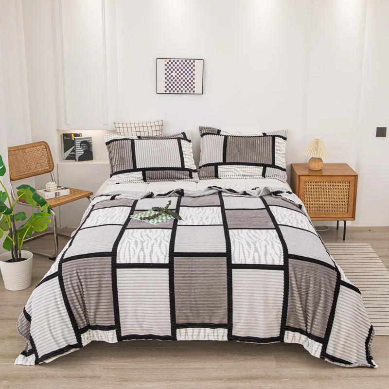 Flannel sheets, warm milk duvet, single and double sided fleece blankets, summer thin blankets, cover blankets