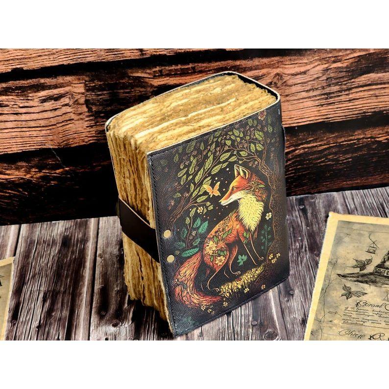 Handmade Leather Journal For Men Women Grimoire Book For Traveling Sketchbook Birthday Gift