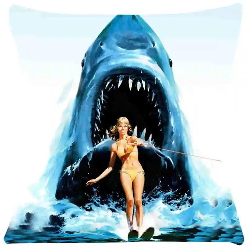 Hai Film Kissenbezug Wohnzimmer Stills Kissen für Stühle Kissenbezug Heim Dekokissen für Sofa Kissenbezug 243