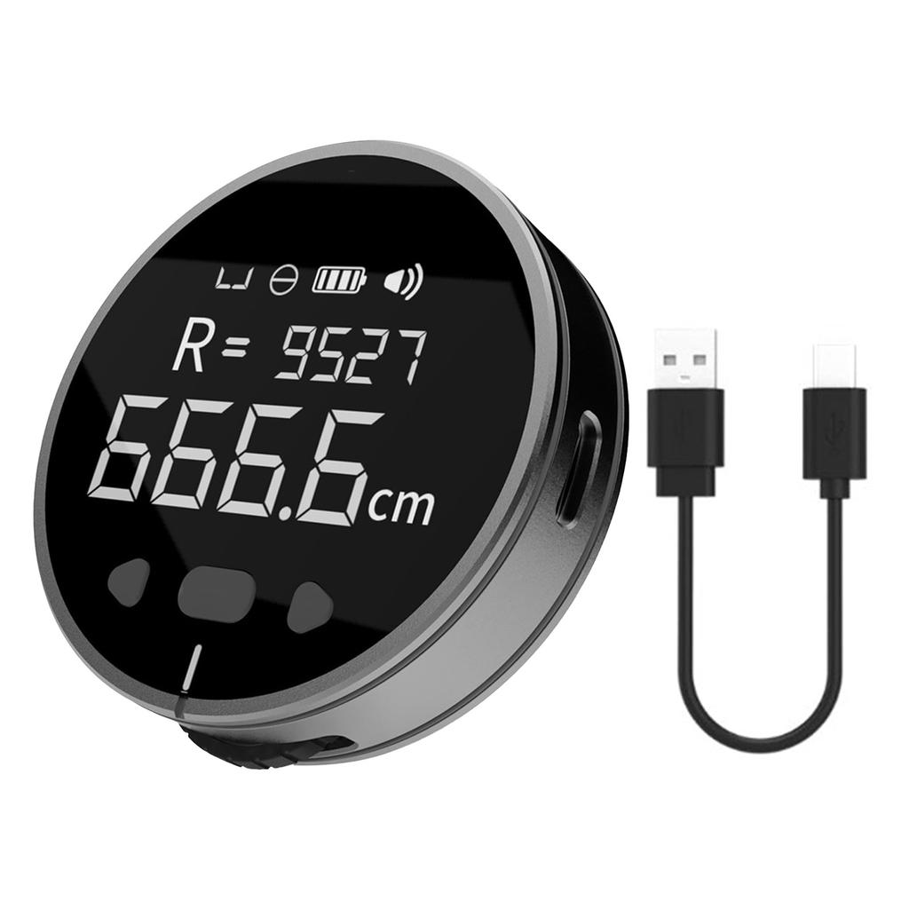 328ft Electronic Digital Tape Measure with LCD Display Rechargeable Long Distance Rolling Measuring Tool for Flat