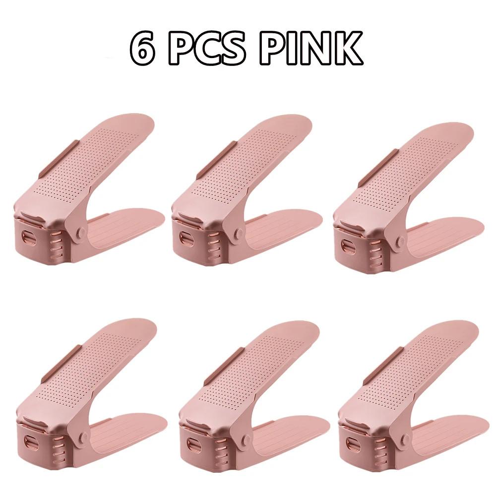 6/8/12/14Pcs Adjustable Shoe Organizer Shoe Support Rack,Space Saving Shoe-Shelf for Closet,Shoe Organizer Shoe Rack for Cabinet