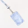 Retractable Lanyard Badge Holder PU Leather ID Card Case with Reel Clip for Work Employee Name Tag Keychain Passport Holder