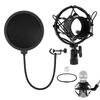 Universal Anti Vibration Microphone Shock Mount Filter Condenser Mic Holder Studio Music Recording Broadcasting Reduce Noise