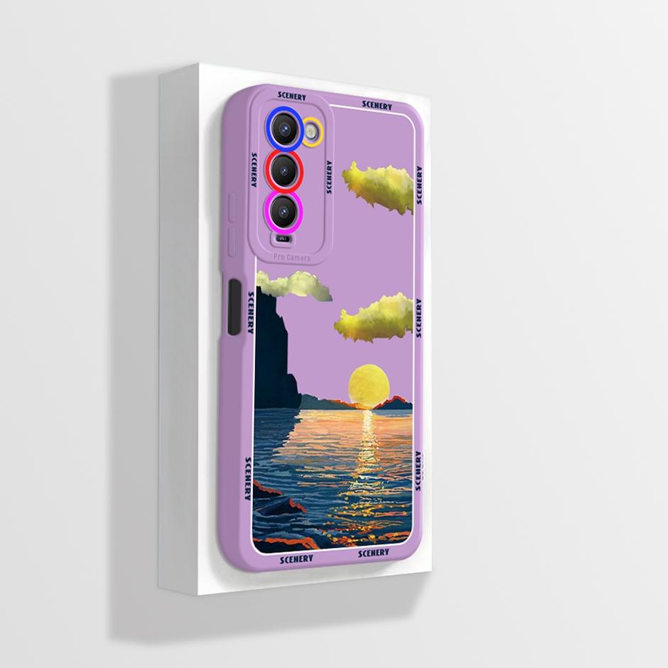 For Tecno Camon 18 18P Case CH6 CH7 Soft Silicone Phone Cover for Camon 18 Camon18 P Camon18P Cases Straight Edge Bumper Fundas