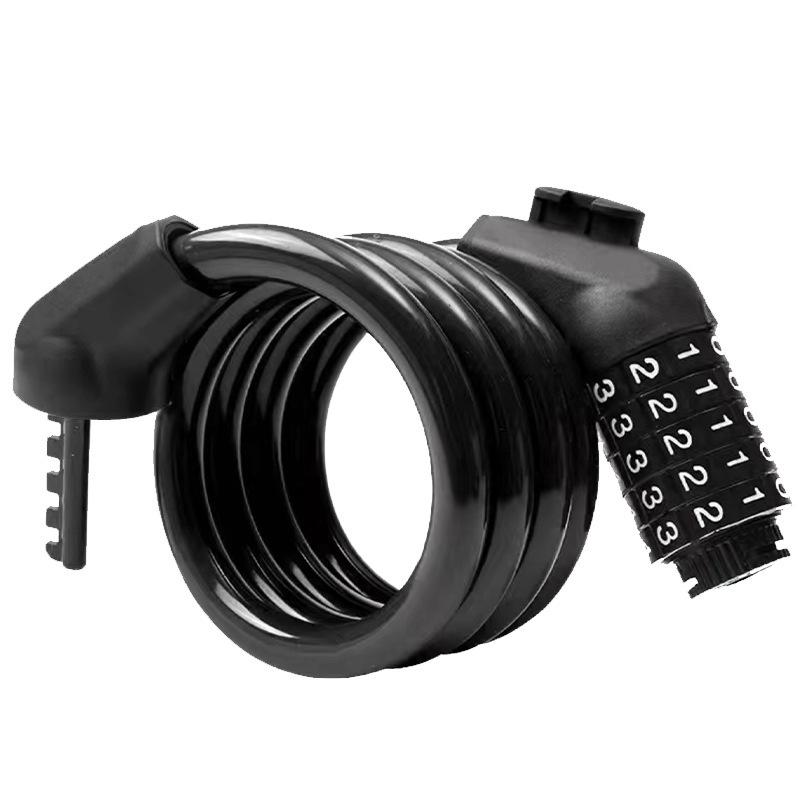 Waterproof Anti-theft Steel Cable Lock for Motorcycles, E-Bikes, and Helmets