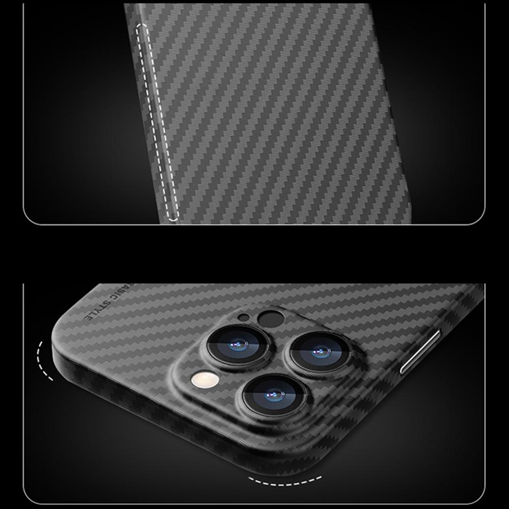 X-LEVEL Für iPhone 16 Pro Max Hülle Schlanke Harte PC Handyhülle Kohlefaser Textur