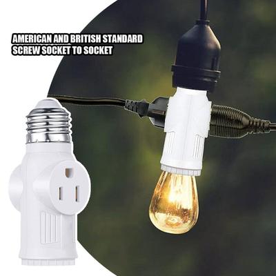 Lamp Head Converters E26/E27 Lamp Base Prong Light Socket To Plug Adapter Light Bulb Outlet Adapter For Garages Living Room