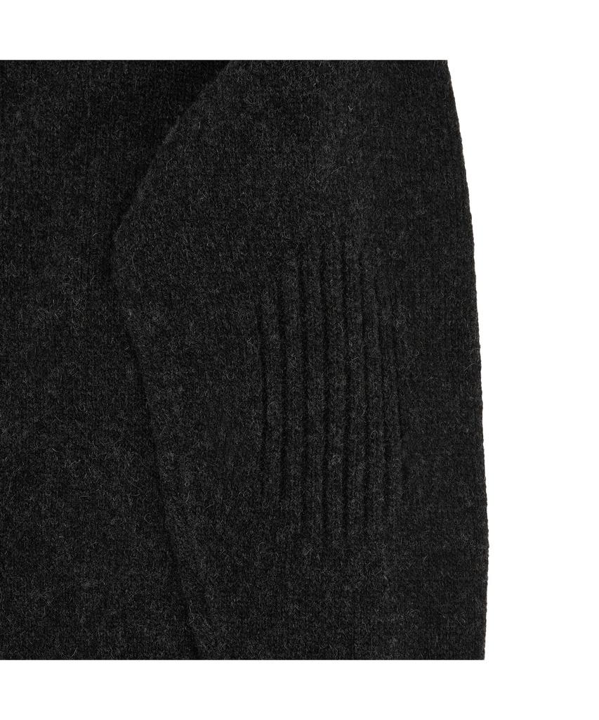 MEA Alpaca High Neck Knit Zip [Charcoal]