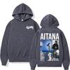 Singer Aitana Cuarto Azul Tour Graphic Hoodies Men Women's Retro Fashion Aesthetic Sweatshirt Fleece Casual Pullovers Streetwear