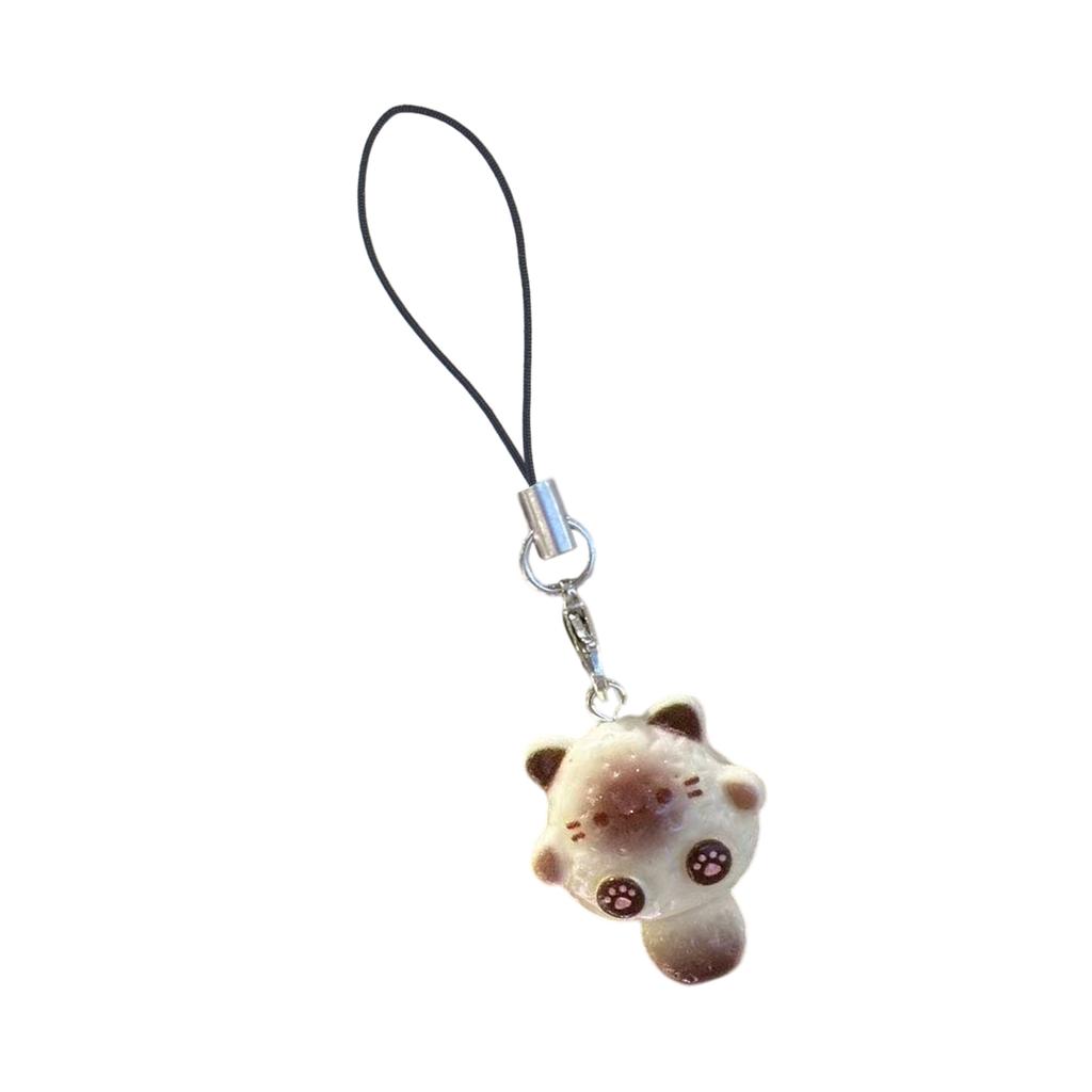 Cute Cartoon Cat Phone Charm Accessory Unique Cartoon 3D Cat Mobile Accessory Stylish Charm For A Touch Of Cuteness