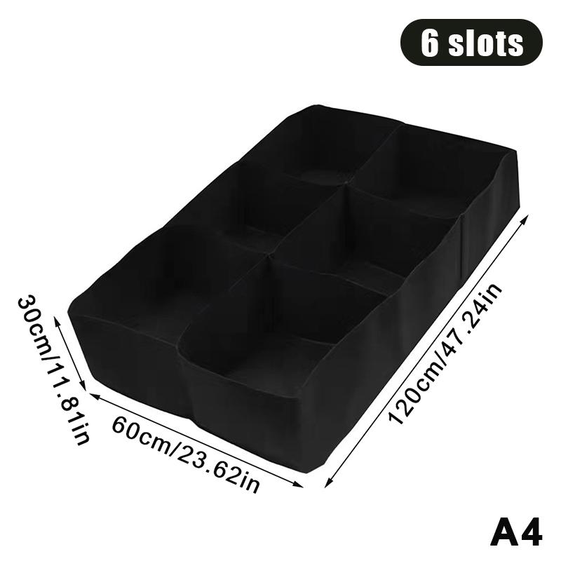 1/2/4/6/8 Holes Black Grow Bag Fabric Raised Garden Bed, Flowers And Vegetables Garden Grow Bags Rectangle Planting Nursery