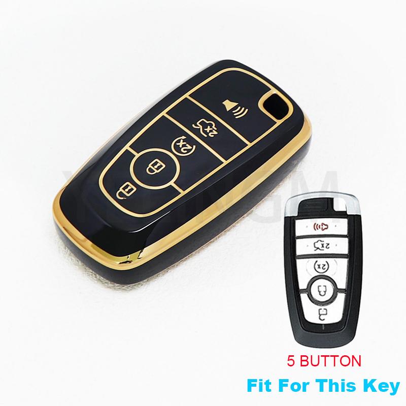 New TPU for Ford Explorer Mustang Fusion Escape F450 F550 F150 F250 F350 Raptor 2020 2021 Car Key Case Cover 5 Buttons Products