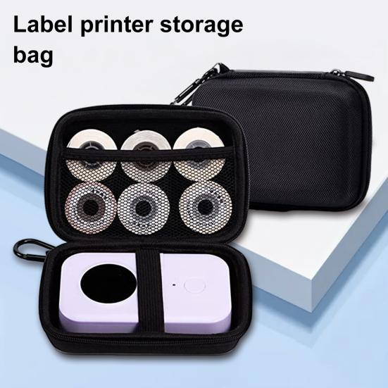 Carrying Case Label Maker Machine Organizer Large Capacity Zipper Closure Shockproof Portable Label Printer Storage Holder