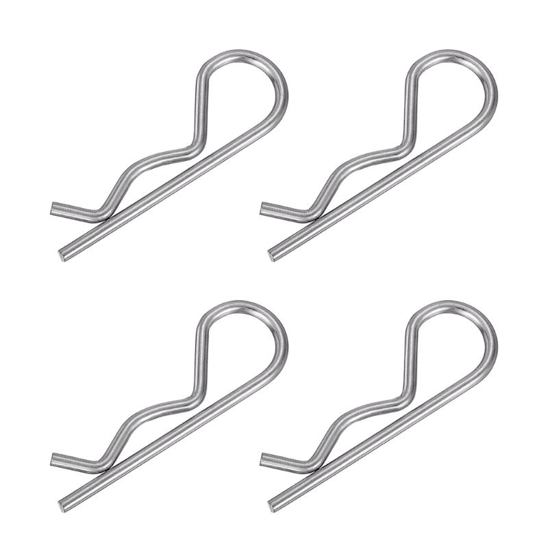 R Shaped Spring Cotter Pins Assortment Steel Hairpin Clips Boat Hardware Accessories for Long Service Hitch Pin Security