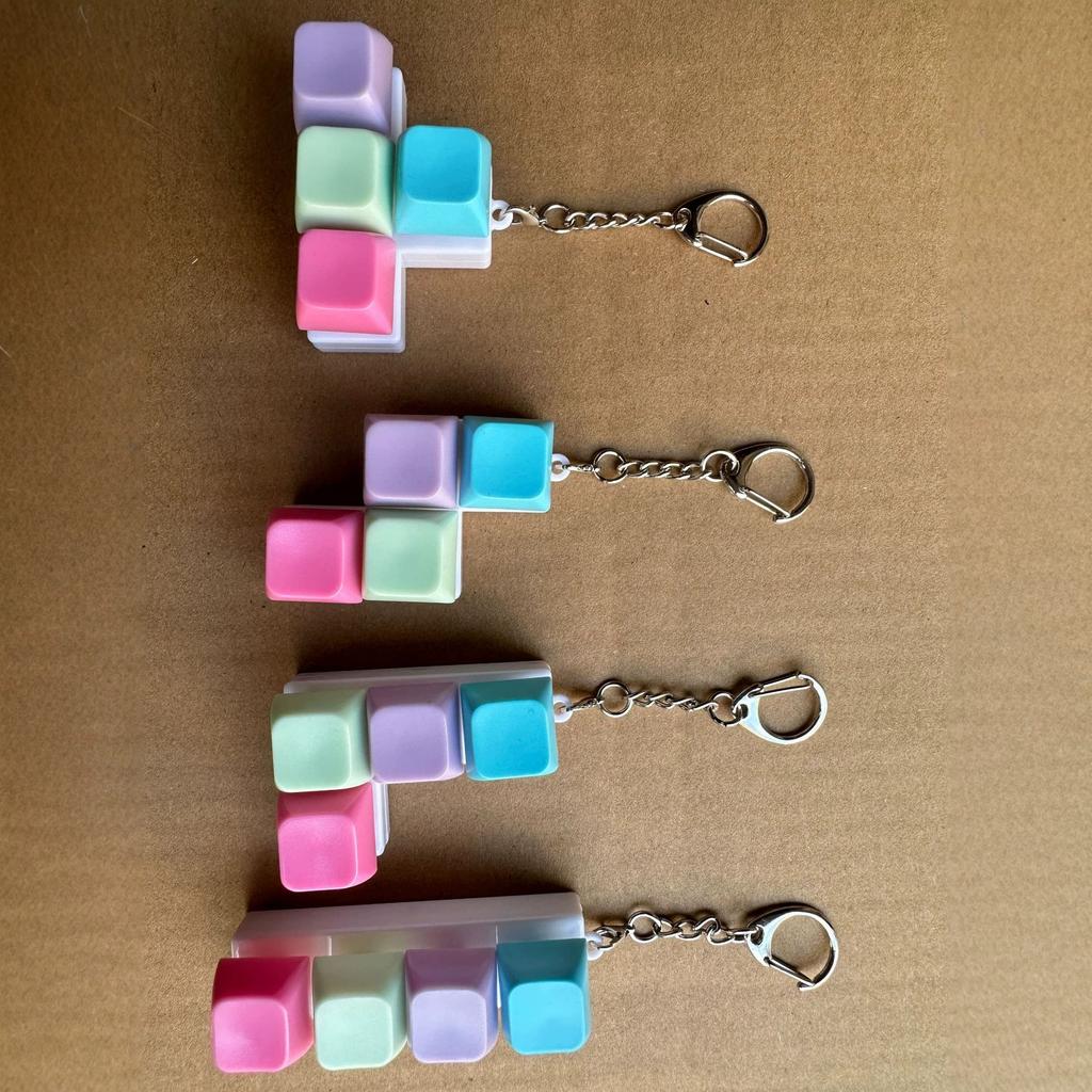 Unzip Button Creative Unzip Square Keyboard Small Toy Pendant Macaron Unzip Keycap Keychain