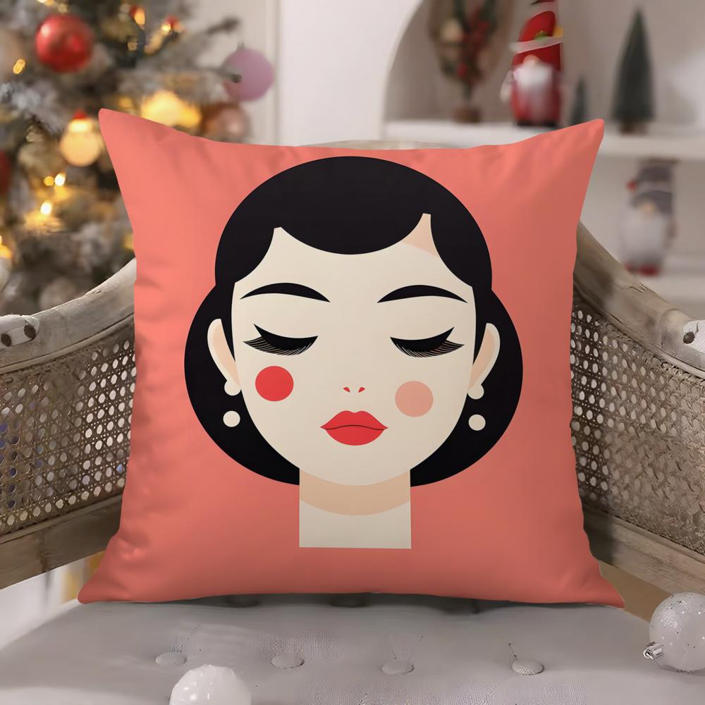 Quirky Wonderful fun fashion patterns Pillow Case Comfort Sofa Bed Silky elegant Invisible zipper Decorative cushion cover