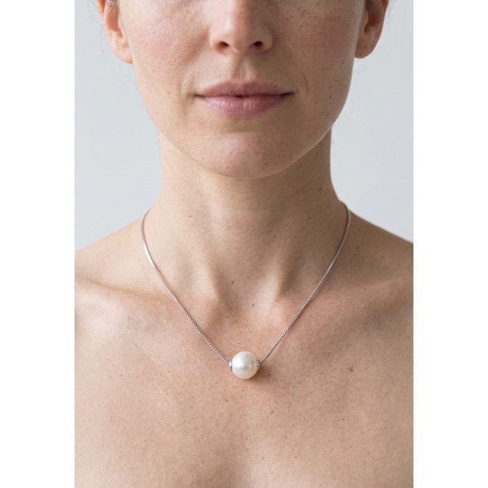 Necklace - Pearls & Colors - AAA+ Freshwater Cultured Pearl - 925 Sterling Silver - 42 Cm - Woman