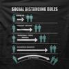 Social Distancing Regeln lustiges Corona Flache Erde T-Shirt 9050
