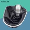 For Seat Leon 1P 2005 2006 2007 2008 2009 2010 2011 2012 Car-Stying MT 5 6 Speed Car Gear Stick Shift Knob With Leather Boot