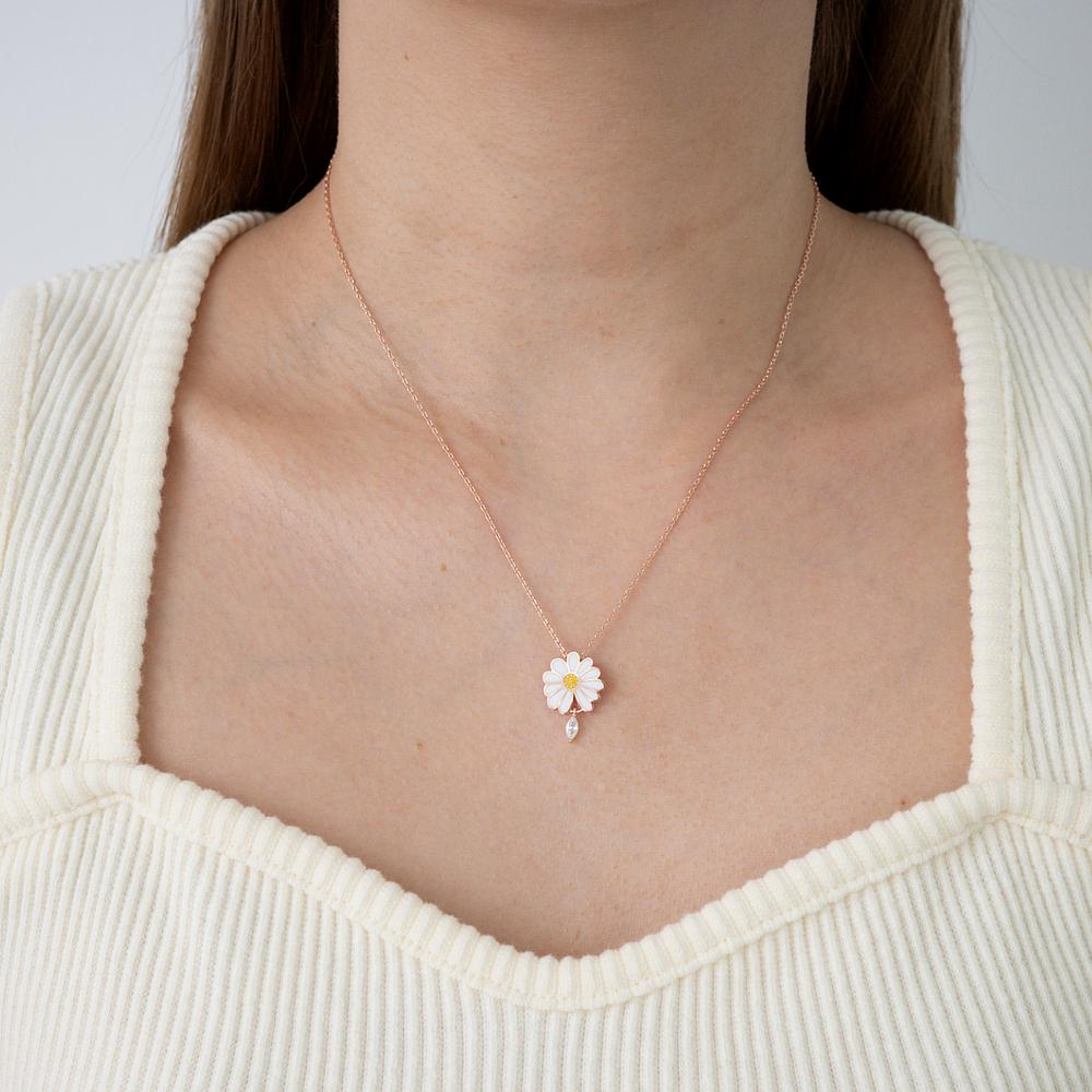 Monograph Daisy Necklace Mgnl0377 14K Gold Plated (Large Flower)