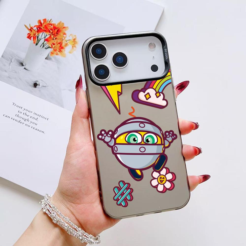 

Cute G-Gogoriki K-Kikoriki Phone Case For iPhone 17 16 15 14 13 12 11 Pro Max Air Matte Laser Aurora Shockproof Funda iPhone 11 Pro Max