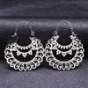 Trendy Yoga Lotus Flower Earrings Stainless Steel Gold Color Hoop Earrings for Women Jewelry boucles d'oreilles E9360S01