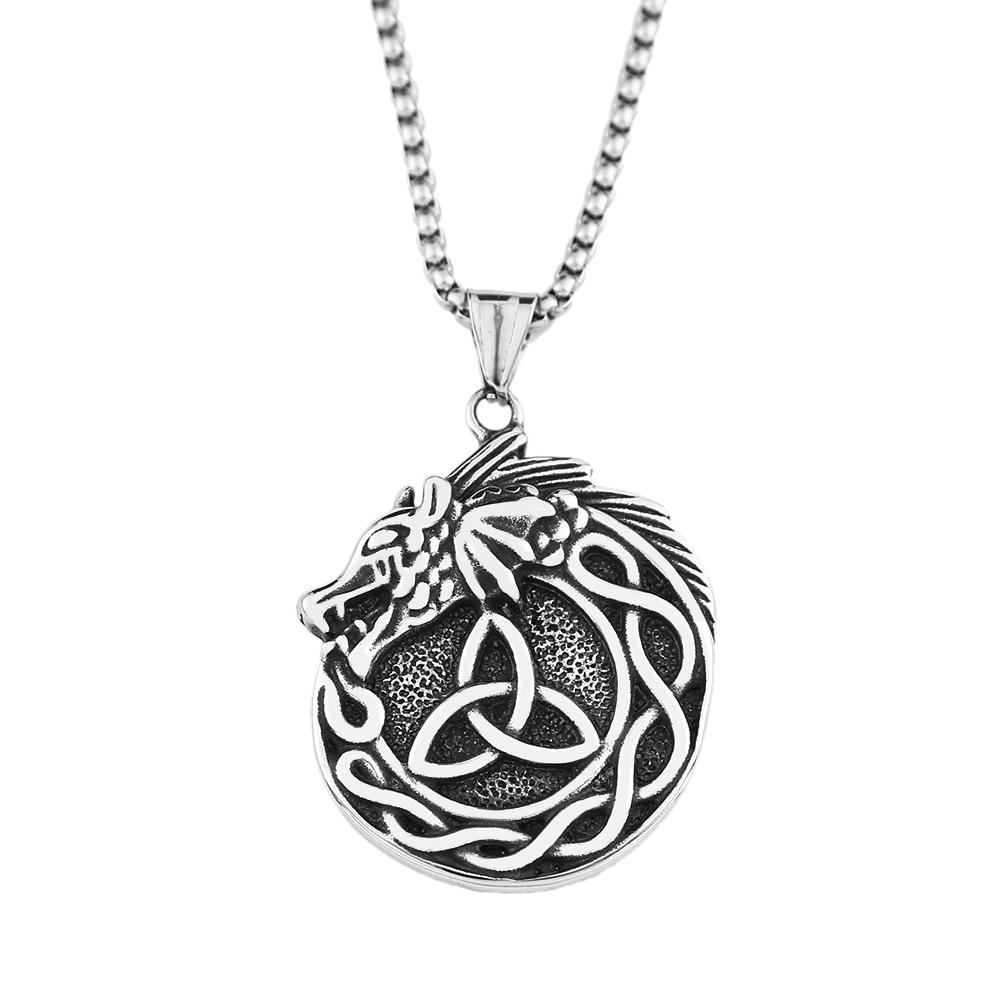 

Classic Vintage 316L Stainless Steel Nordic Vikings Dragon Pendant Necklaces for Men Fashion Animal Jewelry Gifts Dropshipping
