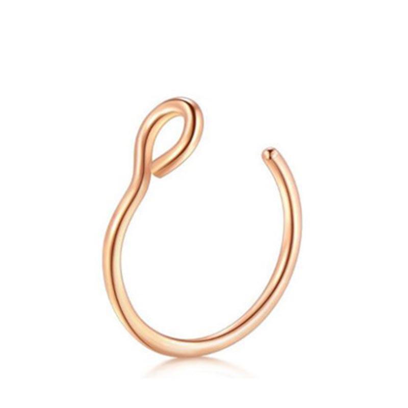Beliebter C-förmiger hypoallergener Nasenring aus Edelstahl Piercingschmuck