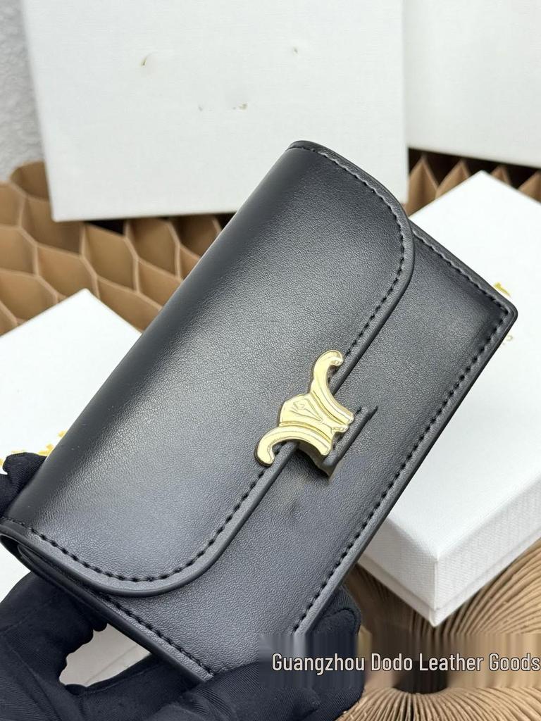 Arc de Triomphe Genuine Leather Flap Wallet: Fashionable, Niche Design, Large Capacity Multi-Functional Coin Purse