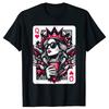 Queen Of Hearts Coffee Lover Women Gambling Gambler T Shirts Men Humor Streetwear Tee Shirt Short Sleeve Unisex Loose Clothing
