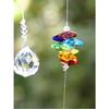 Sparkling K9 Crystal Glass Crystal Car Hanging Rainbow Suncatcher Beautiful Balcony Garden Hanging Ornament A4