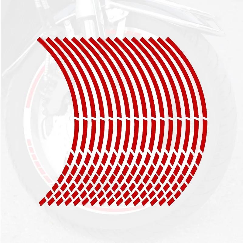 18 Pieces Rim Color Wheel Sticker Bicycle Scooter Styling Reflector Decal Motorcycle Reflective Strip Reflective Rim Tape