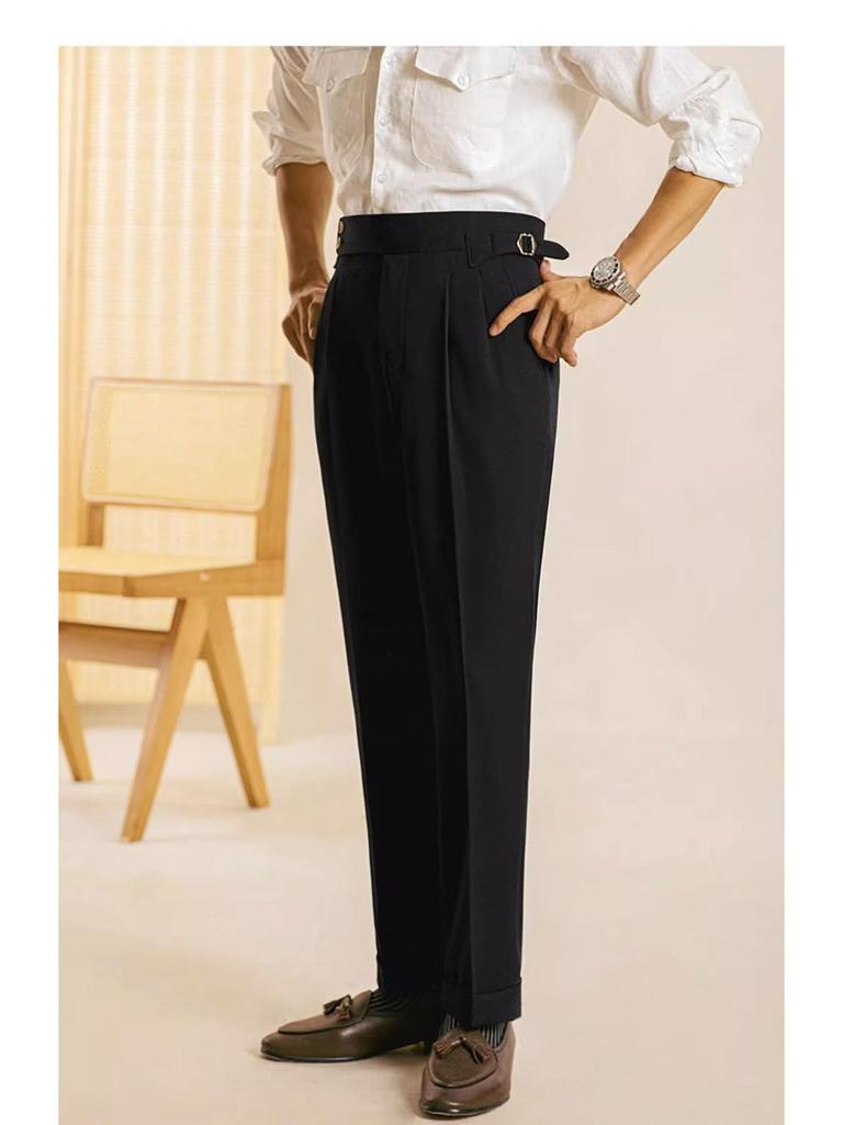 2024 Men's Spring/Autumn Slim Straight Nine-point Business Trousers