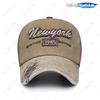 New style washed flying patch three-dimensional embroidered letters baseball cap for men and women youth old sun hat