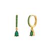 Women Multi Color CZ Drop Earrings Gold Plated Cute Girls Hoop Earrings Geometric Cubic Zirconia Earrings Jewelry Gift