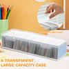 SEWACC Storage Box for Trading Cards, Large Capacity Card Case with Lid, Transparent, Waterproof and Dustproof, Horizontal or Vertical Loading, Variou