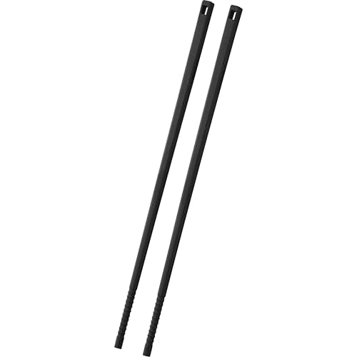 Yamazaki Silicone Cooking Chopsticks, Small, Black, W0.8 X D0.8 X H24cm (per Chopstick), Tower, Dishwasher Safe, Floating Tips, Small Size, 1605