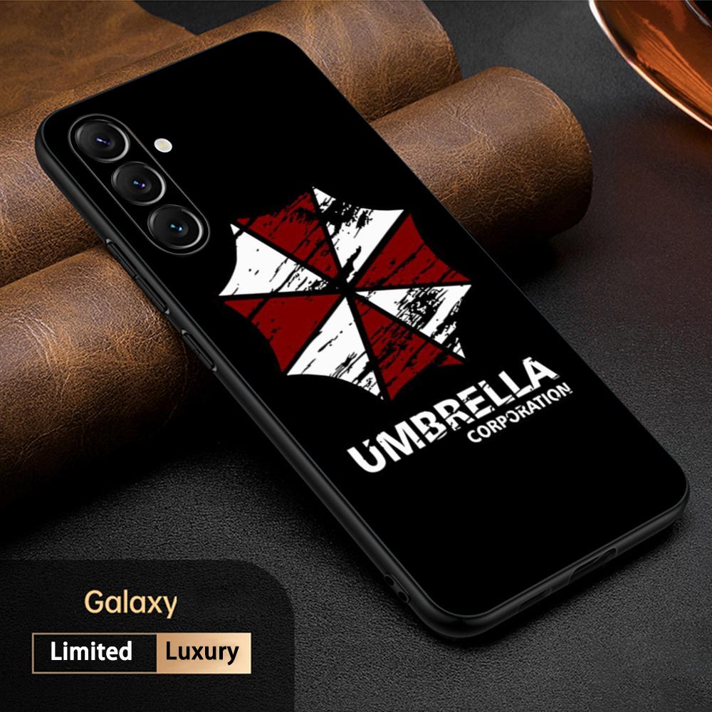 

Hot Classic Evil Umbrella pattern Phone Case For Samsung Galaxy S25 S24 S23 S22 S21 S20 Plus Ultra Note20 Soft Black Samsung S25