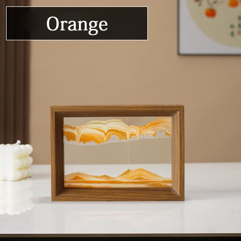 

Деревянная рамка Песочный пейзаж Движущийся песчаный арт-объект Картина Зыбучий песок 3D Жидкие песочные часы Ремесло Текучая песчаная живопись Офис Домашний декор Подарки оранжевый