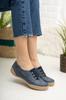 Women's Flat Shoes Orthopedic Pad Tan Denim Shoes
