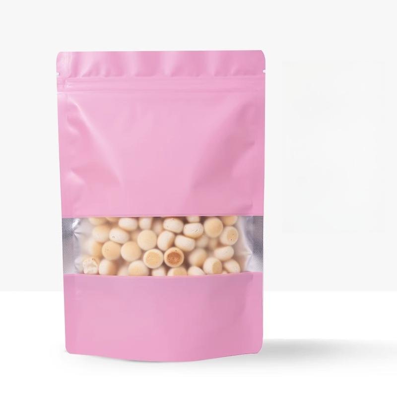 Colored Aluminum Foil Self-supporting Self Sealing Pouch Moisture Proof and Light Proof Sealed Packaging Bag Snack Multi-purpose Sealed Pocket