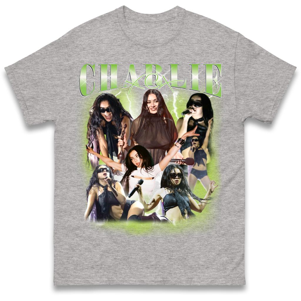 Charli Xcx Retro Collage Graphic Tshirt Unisex Unisex Pop Singer Fan Casual Short Sleeve Cotton Tops