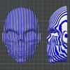 Yousheng 3D Printed Skull Ornament Flexible Skull Decoration Pass Through Skull Fidget Toy for Cyberpunk Gothic Themes Lovers