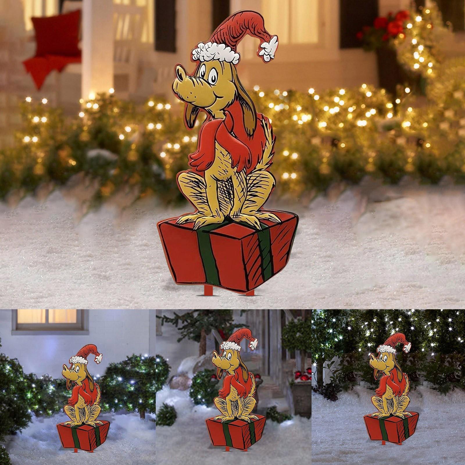 

Різдвяні вуличні прикраси, таблички з колами, веселі різдвяні прикраси, приналежності для різдвяних вечірок, дерево, сад, декор стін у дворі One Size