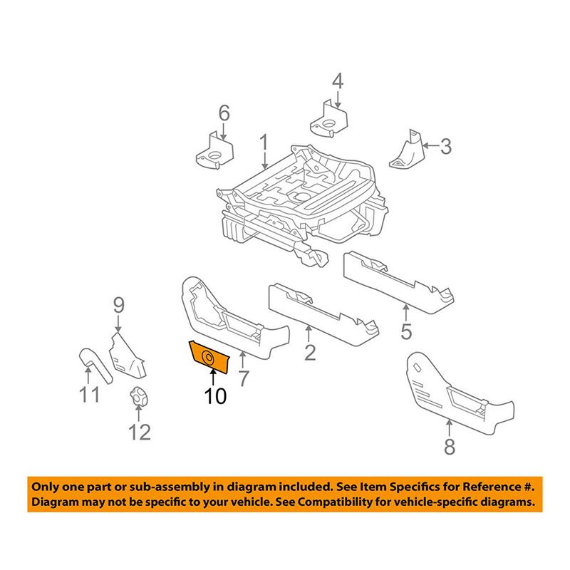 Car Front Manual Adjust Seat Trim Bezel Panel Left Accessories for Ford F-150 2011 2012 2013 2014 Auto Replacement Part