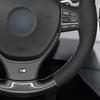 Black Suede Black Carbon Fiber Car Steering Wheel Cover For BMW 5 Series 520i 528i F10 F11 F07 2009-2017 M5 F10 2011-2013