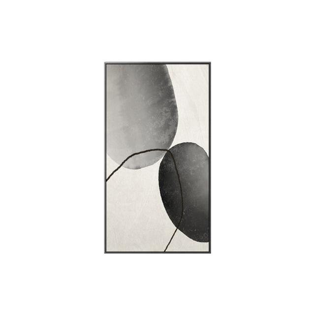 Nordic Minimalist Black And White Stone Canvas Painting Grey Poster Print Big Wall Art For Hotel Aisle Living Room Decoracion